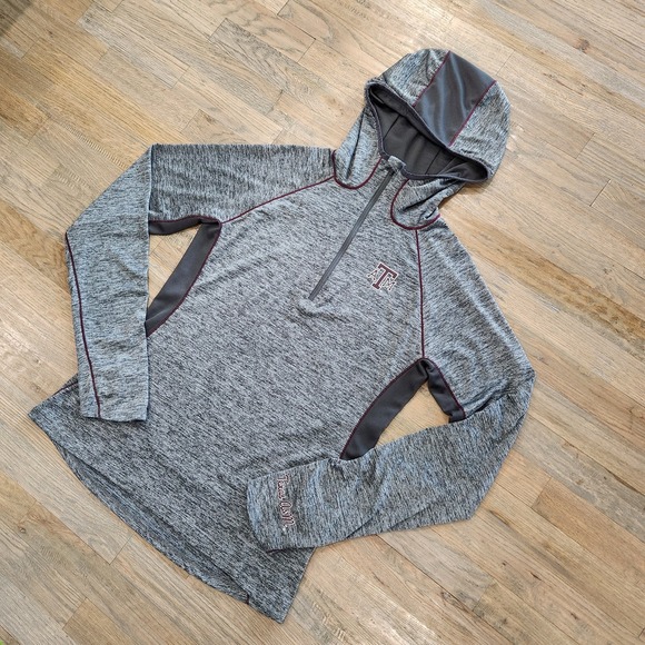 Colosseum Texas A&M Aggies Womens Large Gray Hood Half‎ Zip Pullover Long Sleeve - Picture 13 of 13
